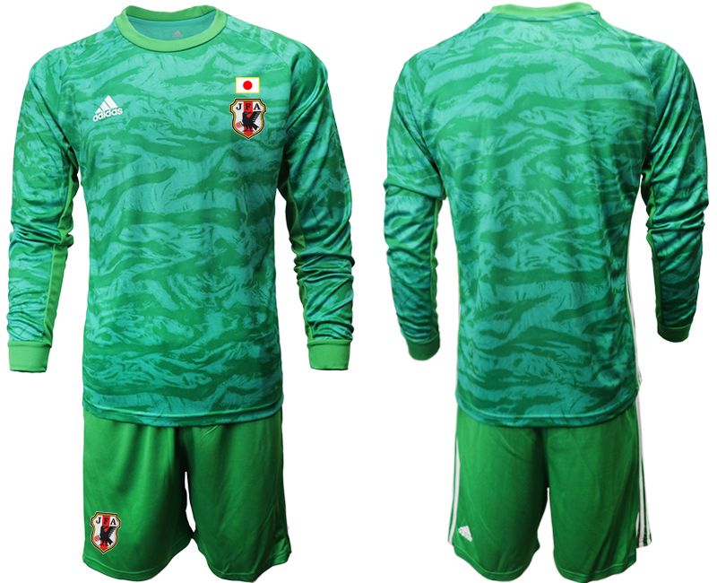 Men 2020-2021 Season National team Japan goalkeeper Long sleeve green Soccer Jersey1->japan jersey->Soccer Country Jersey